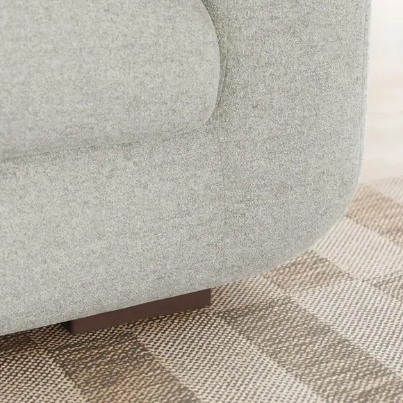 2-Seater Sofa with Deep Arms - Grey, Chenille