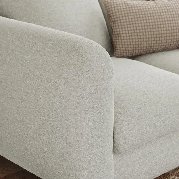 2-Seater Sofa with Deep Arms - Grey, Chenille