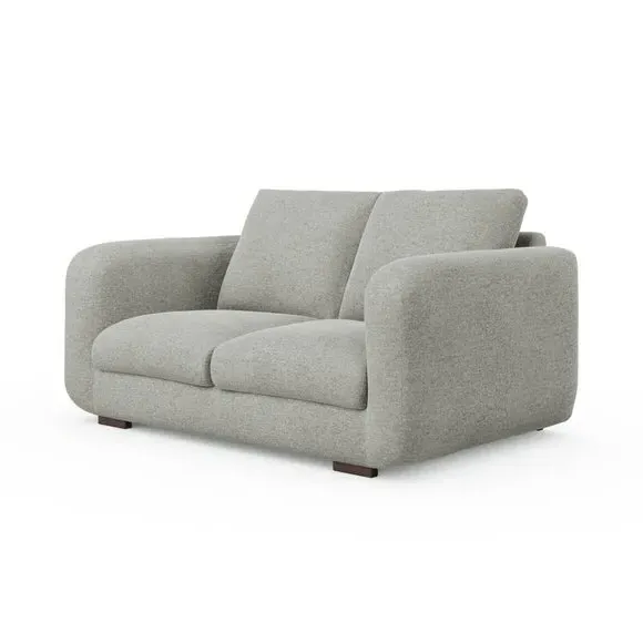 2-Seater Sofa with Deep Arms - Grey, Chenille