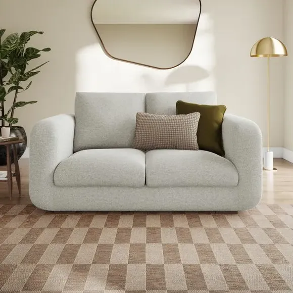 2-Seater Sofa with Deep Arms - Grey, Chenille image