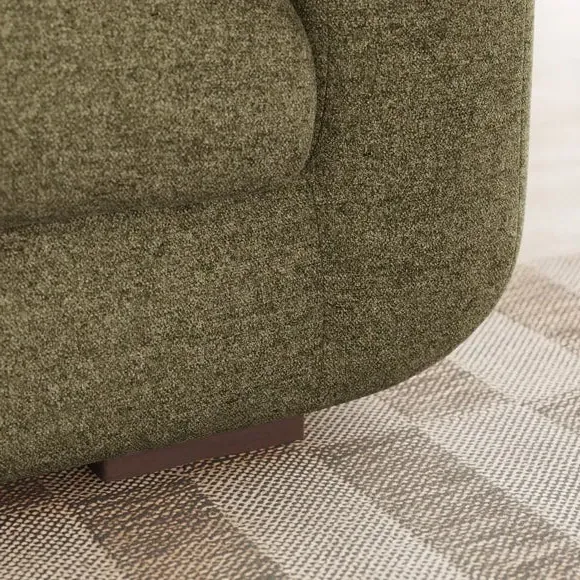 2-Seater Sofa with Deep Arms - Olive, Chenille