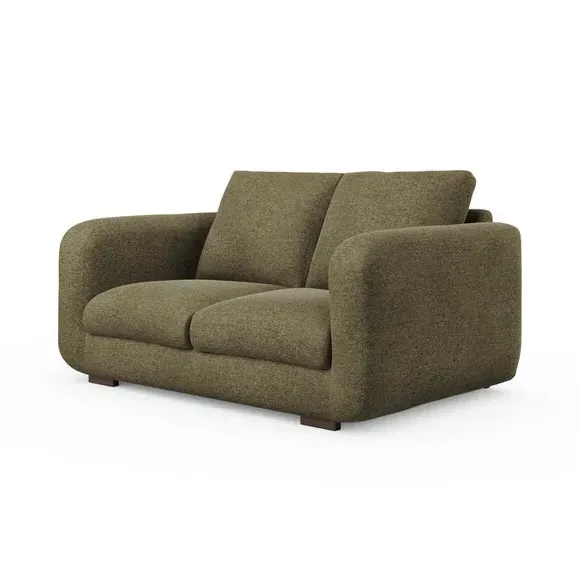 2-Seater Sofa with Deep Arms - Olive, Chenille