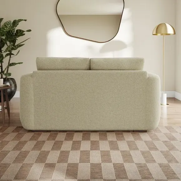 2-Seater Sofa with Deep Arms - Sandstone, Chenille