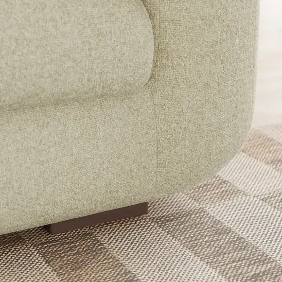 2-Seater Sofa with Deep Arms - Sandstone, Chenille