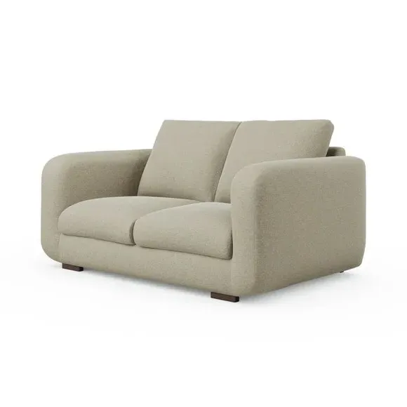 2-Seater Sofa with Deep Arms - Sandstone, Chenille