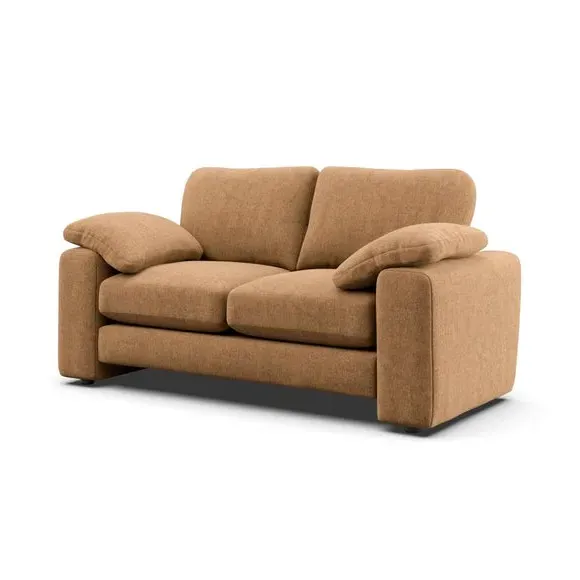 2-Seater Sofa with Feather Arms - Caramel, Chenille