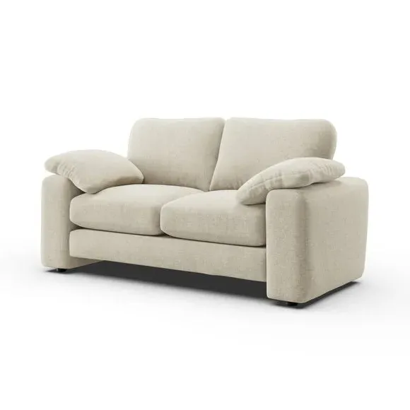 2-Seater Sofa with Feather Arms - Natural