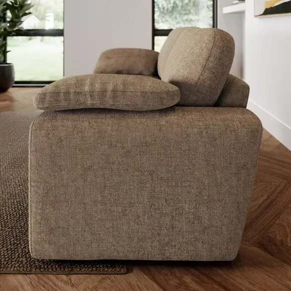 2-Seater Sofa with Feather Arms - Natural