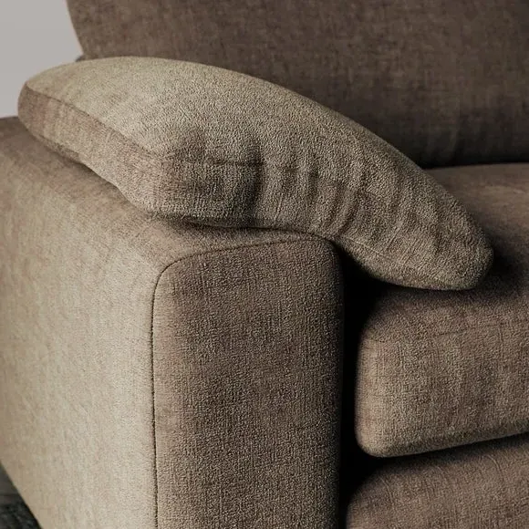 2-Seater Sofa with Feather Arms - Natural