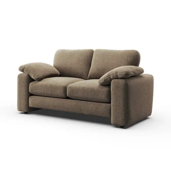 2-Seater Sofa with Feather Arms - Natural