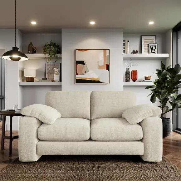 2-Seater Sofa with Feather Arms - Natural