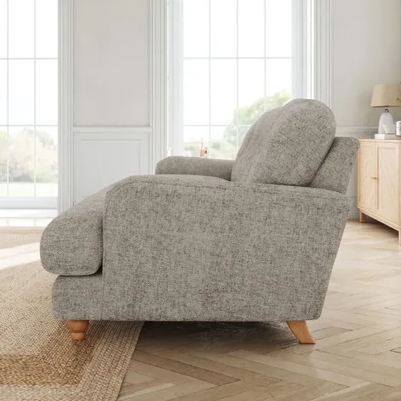 2-Seater Sofa with Fibre Cushions - Mushroom