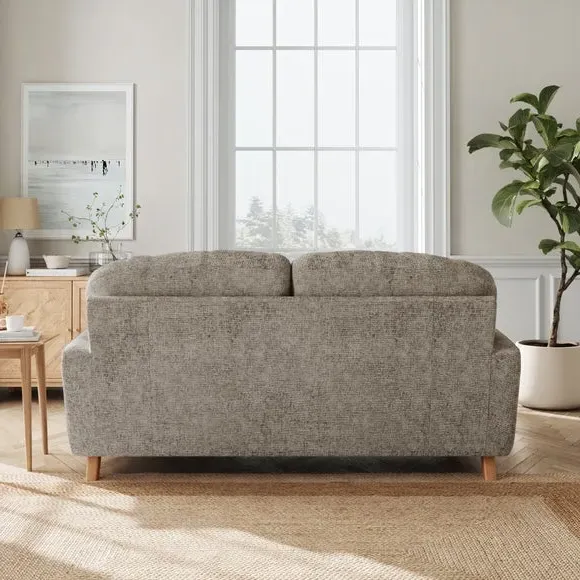 2-Seater Sofa with Fibre Cushions - Mushroom