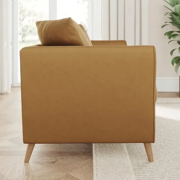 2-Seater Sofa with Flared Arms - Caramel, Velvet