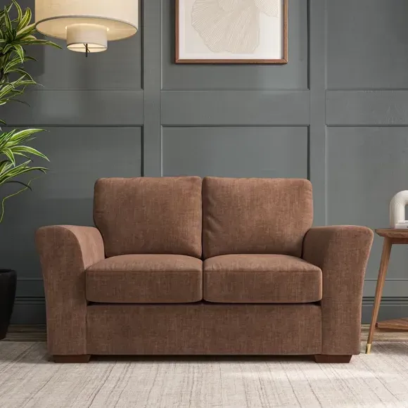 2-Seater Sofa with Flared Arms - Clay, Chenille
