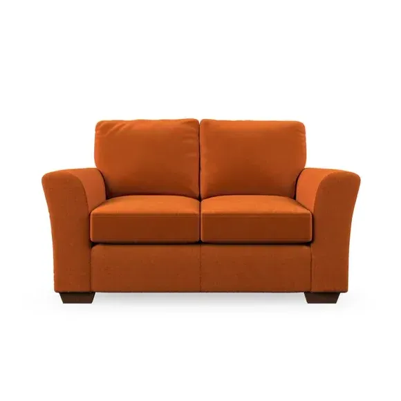 2-Seater Sofa with Flared Arms - Ginger, Velvet