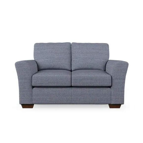 2-Seater Sofa with Flared Arms - Navy, Chenille
