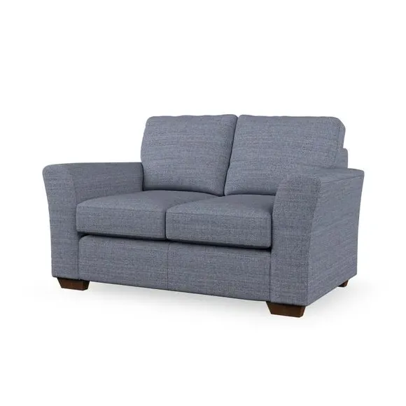 2-Seater Sofa with Flared Arms - Navy, Chenille