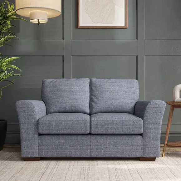 2-Seater Sofa with Flared Arms - Navy, Chenille