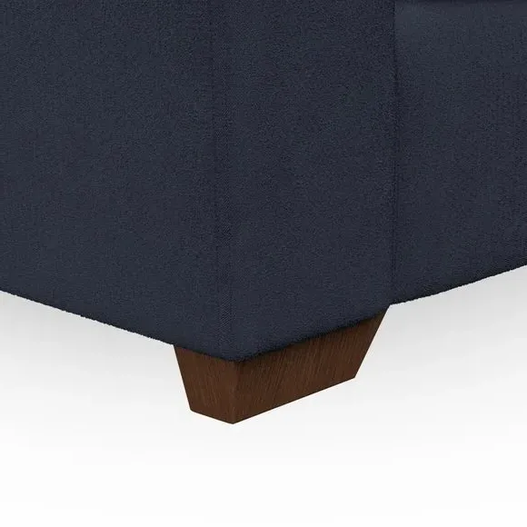 2-Seater Sofa with Flared Arms - Navy, Velvet