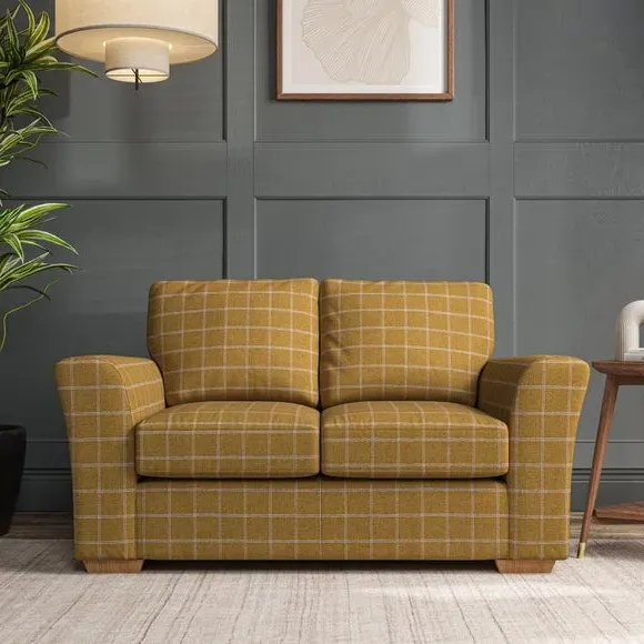 2-Seater Sofa with Flared Arms - Ochre