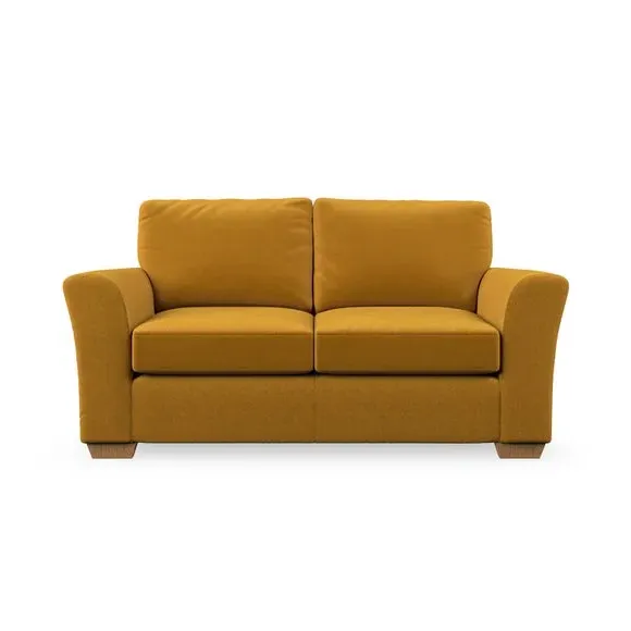 2-Seater Sofa with High Back - Amber Gold