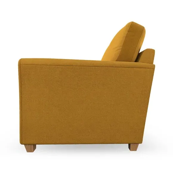 2-Seater Sofa with High Back - Amber Gold