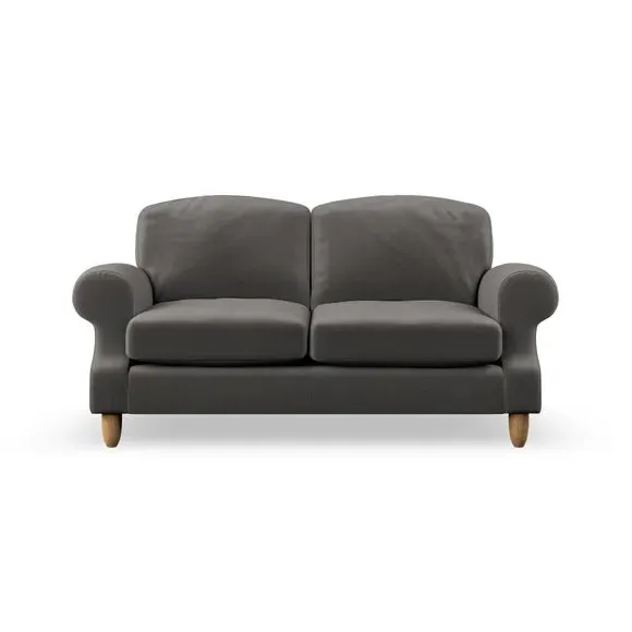 2-Seater Sofa with High Back - Charcoal, Velvet