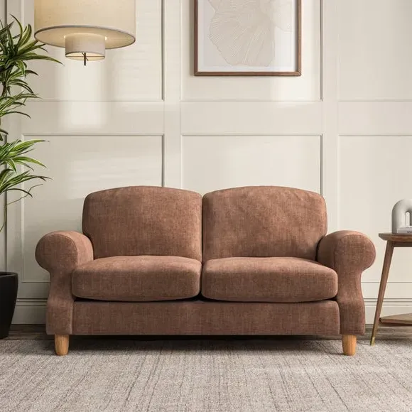 2-Seater Sofa with High Back - Clay, Chenille