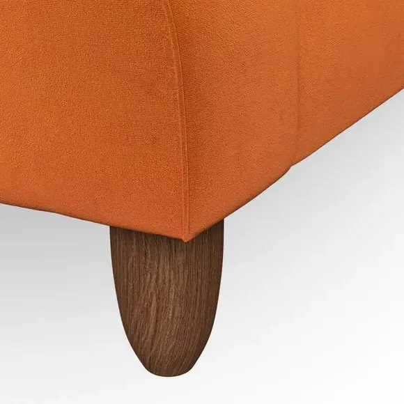 2-Seater Sofa with High Back - Ginger, Velvet