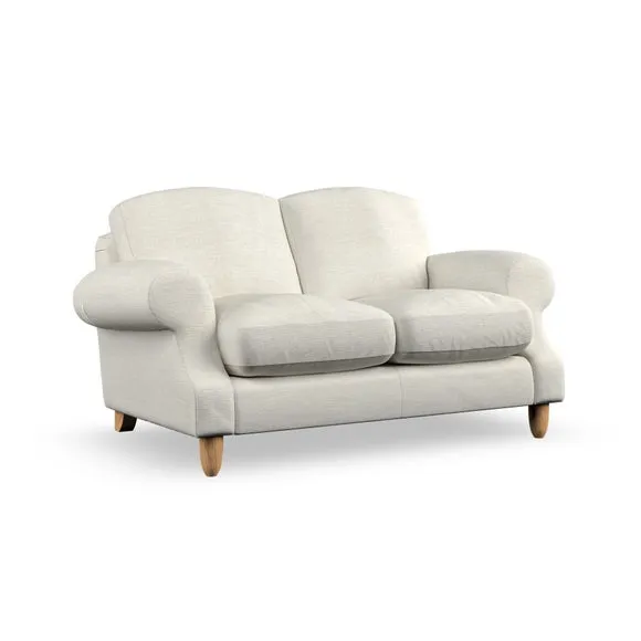 2-Seater Sofa with High Back - Ivory, Fabric