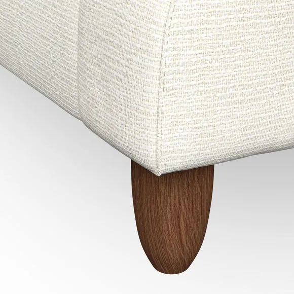 2-Seater Sofa with High Back - Ivory, Fabric