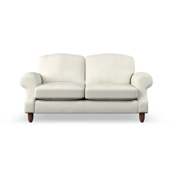 2-Seater Sofa with High Back - Ivory, Fabric