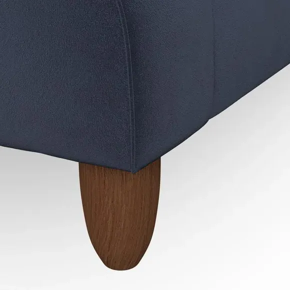 2-Seater Sofa with High Back - Navy, Velvet