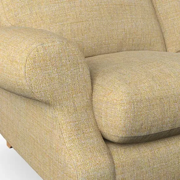 2-Seater Sofa with High Back - Ochre