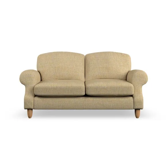 2-Seater Sofa with High Back - Ochre