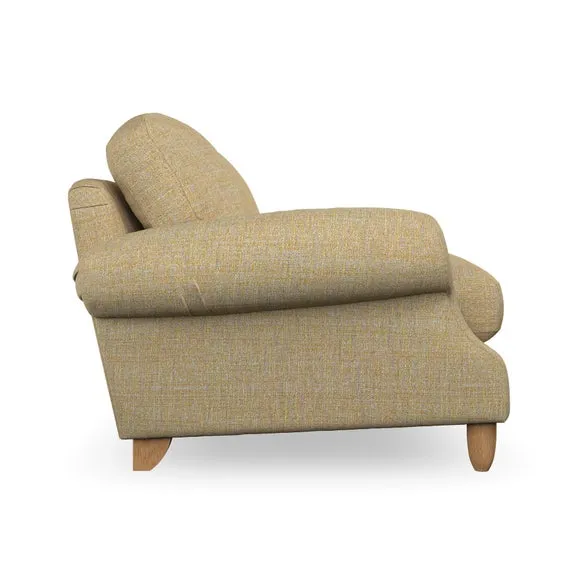 2-Seater Sofa with High Back - Ochre