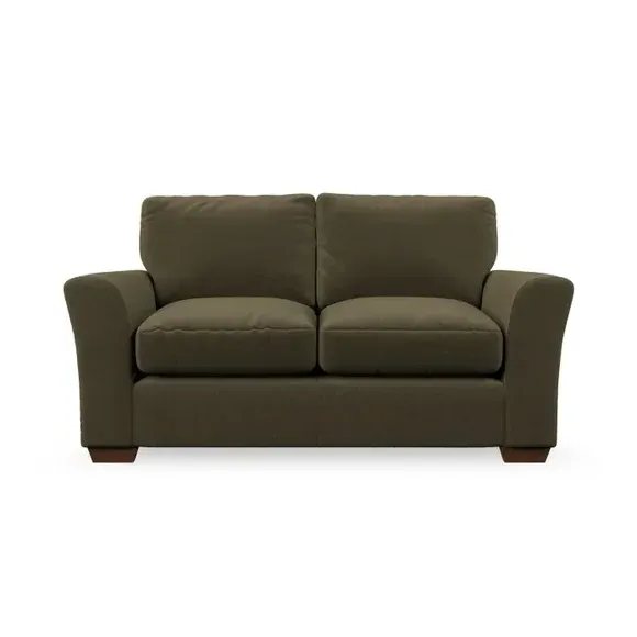 2-Seater Sofa with High Back - Olive