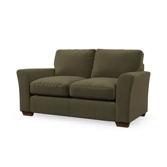 2-Seater Sofa with High Back - Olive