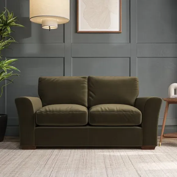 2-Seater Sofa with High Back - Olive