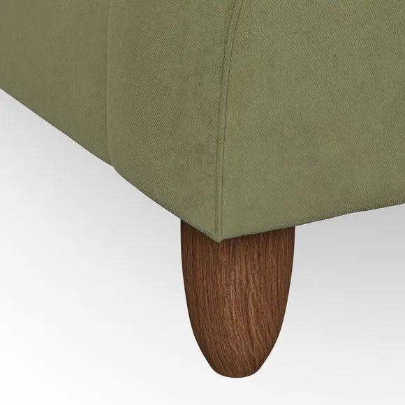 2-Seater Sofa with High Back - Olive, Velvet