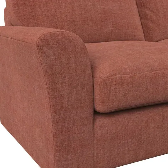 2-Seater Sofa with High Back - Terracotta