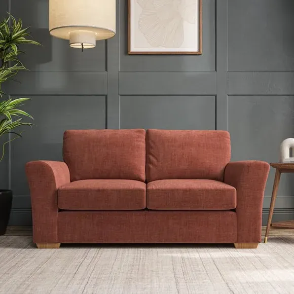 2-Seater Sofa with High Back - Terracotta