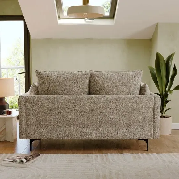 2-Seater Sofa with Knife Edge Cushions - Bronze