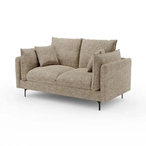 2-Seater Sofa with Knife Edge Cushions - Bronze