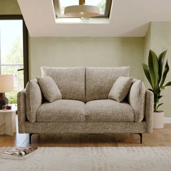 2-Seater Sofa with Knife Edge Cushions - Bronze image