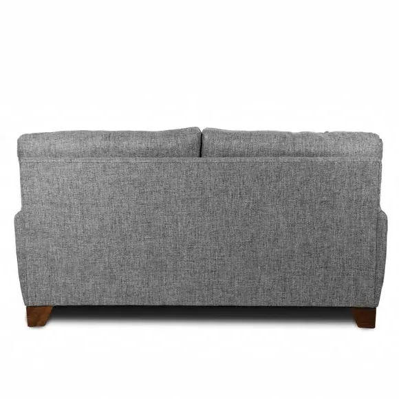 2-Seater Sofa with Padded Arms - Grey, Fabric