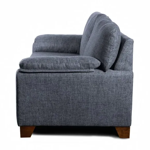 2-Seater Sofa with Padded Arms - Navy, Fabric