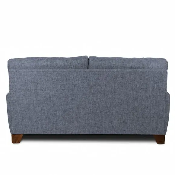 2-Seater Sofa with Padded Arms - Navy, Fabric