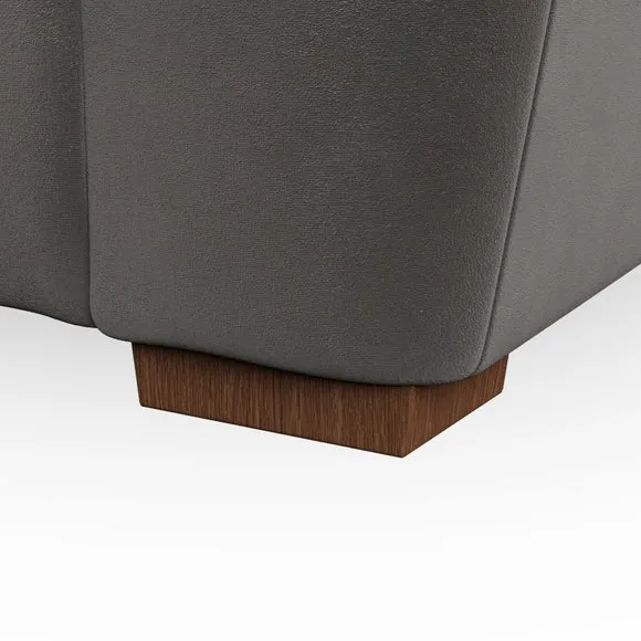 2-Seater Sofa with Pillow Arms - Charcoal, Velvet